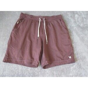Vuori Men’s Red Sweat Shorts M Regular Drawstring Elastic Waist Logo